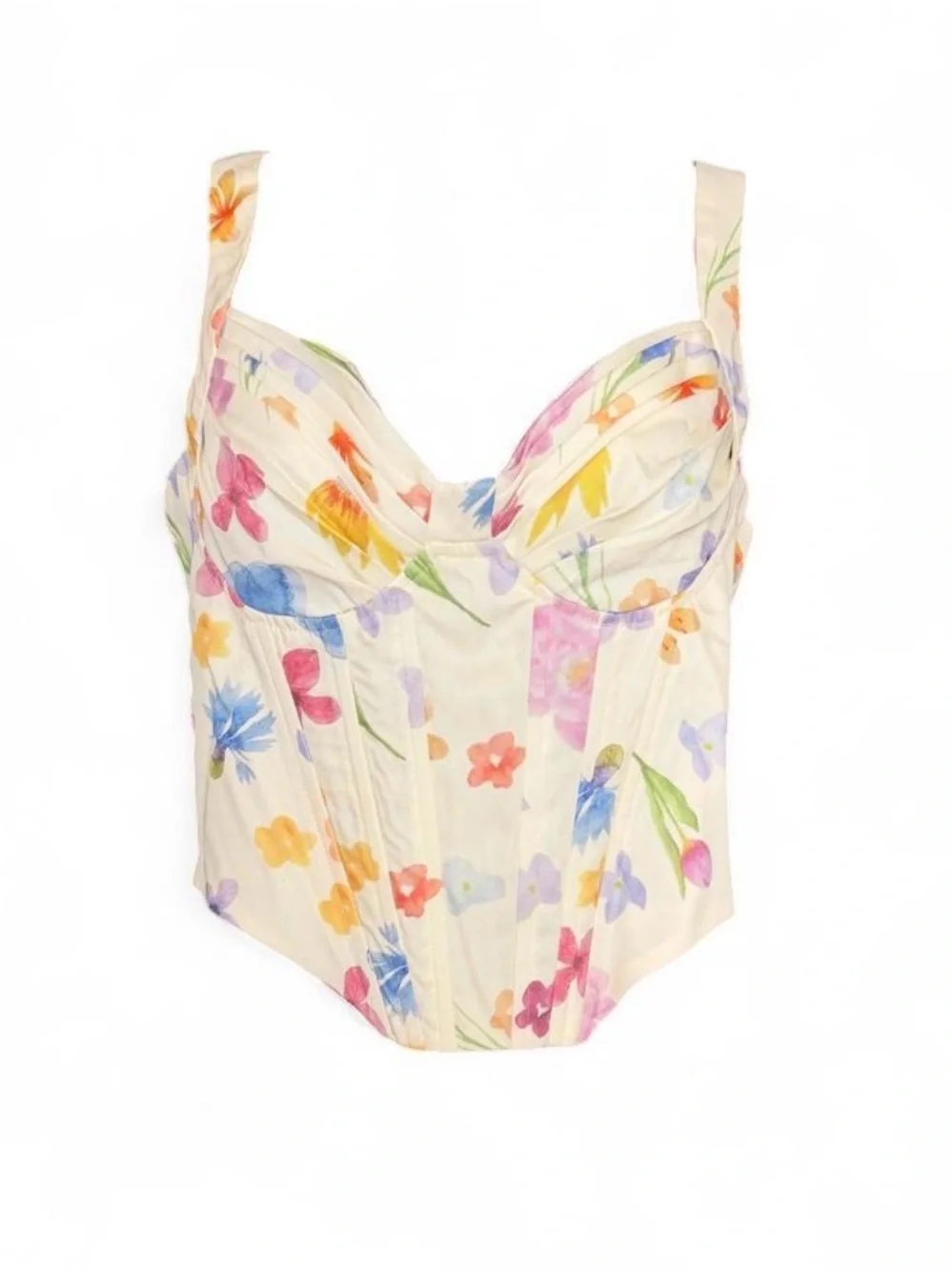 Cider Floral Corset Crop Top - Size Large BNWOT